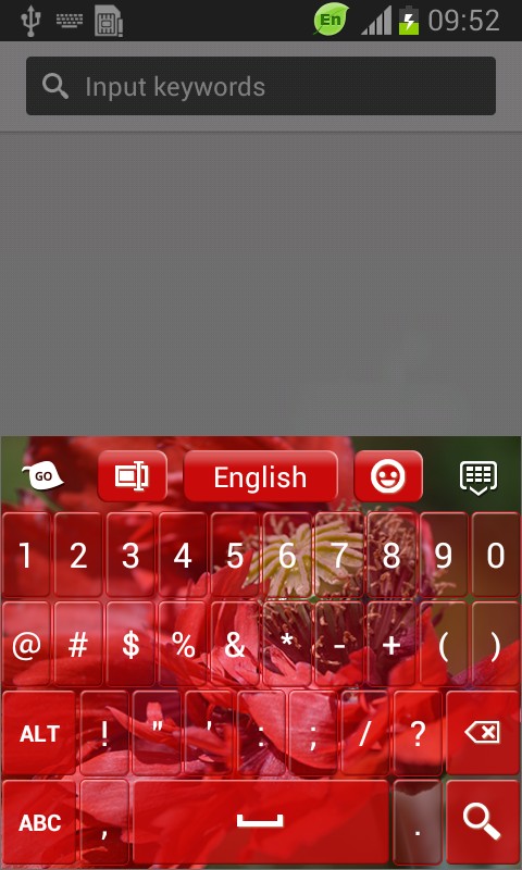 Red Poppy Keyboard-release