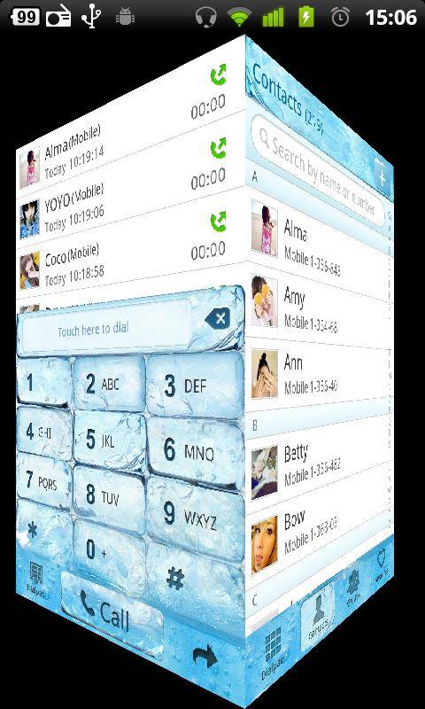 Iceblue GO Contacts Theme 3.0.0