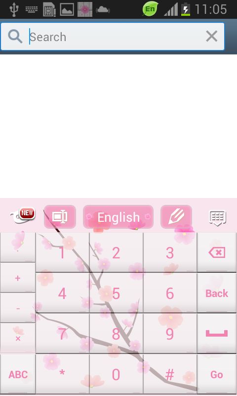 Pink Flowers GO Keyboard
