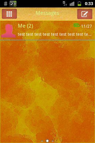 GO SMS Theme Orange Yellow