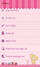 GO SMS Pro Pink Sweet theme