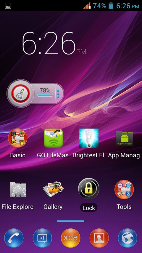 xperia Z theme for 91 launcher