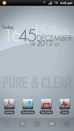 Pure & Clear GO Launcher theme