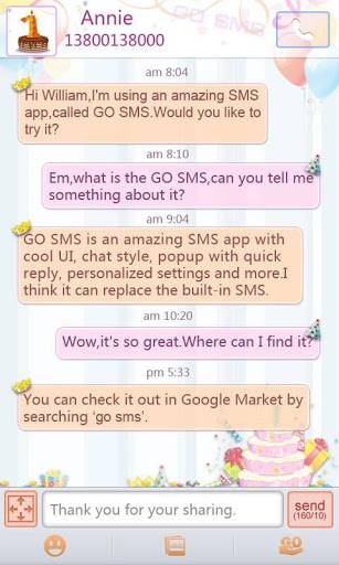 GO SMS 1st Anniversary party theme
