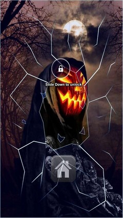Evil Pumpkin Head Lock Screen