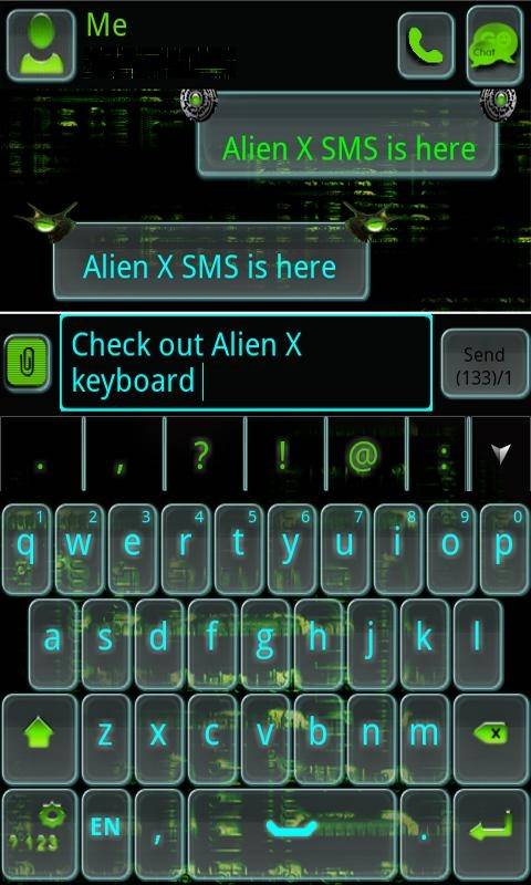 Go keyboard AlienX theme