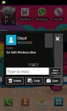 GO SMS WINDOWS 8 BLUE THEME