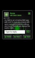 Green Glow Go SMS Theme
