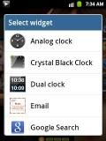 Crystal Black Clock Widget