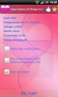 Heart Battery HD Widget 2x2