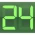 Digital Clock Green WithOut Frame