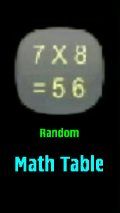 Random Math Table