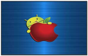 ドロイドはリンゴを食べる壁紙 Phonekyから携帯端末にダウンロード
