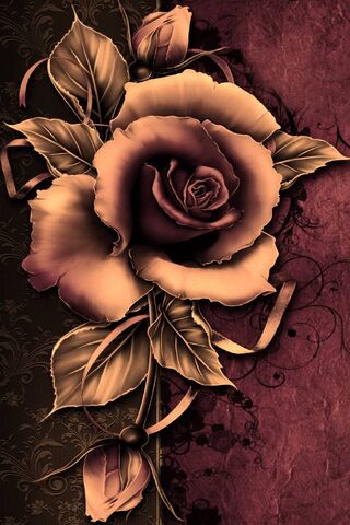 Blooming Rose Vintage Rose Wallpaper VF30602 by Wallquest Wallpaper