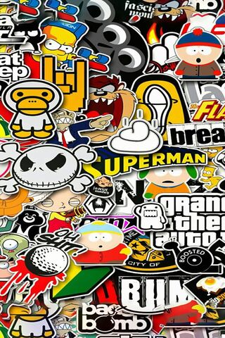 Sticker Brand Art Wallpaper Download To Your Mobile From Phoneky