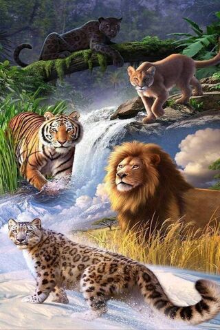Big Cats Wallpaper To Your Mobile From Phoneky - Big Cat Wallpaper For Phone