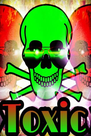Green Toxic Skull