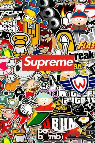Sticker Supreme Wallpaper Download To Your Mobile From Phoneky