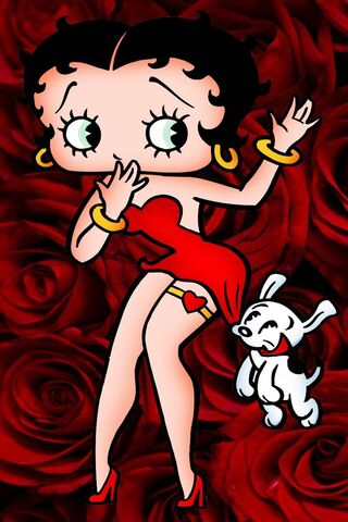 Betty Boop Czerwona róża