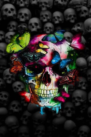 Colorful Skull Mobile Wallpapers  Wallpaper Cave