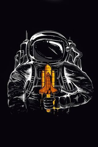 Astronaut Orange Wallpaper - Download to your mobile from PHONEKY