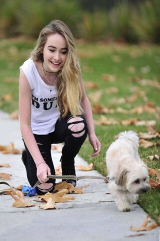 Sabrina Carpenter: A Day Out with a Furry Friend 🐶✨