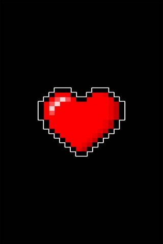 Pixelated Love: A Retro Heart