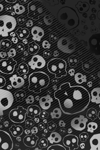 Phoneky Black Skulls Hd خلفيات
