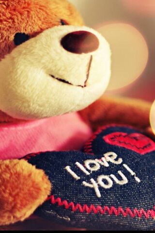 Cute Teddy Bear, Red Heart, love HD phone wallpaper | Pxfuel
