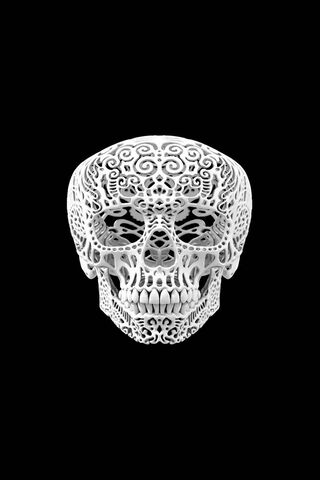 skull wallpaper hd of a skull isolated in black background with reflection  3d illustration Stock Illustration  Adobe Stock