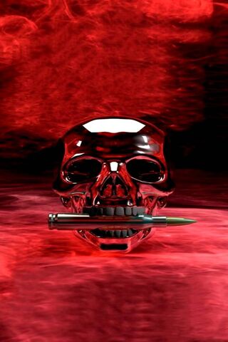 Neon Red Skull HD phone wallpaper  Pxfuel