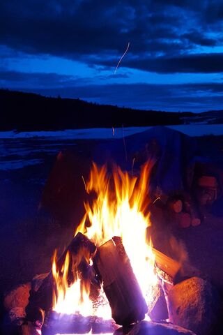 Camping Fire Wallpaper Download To Your Mobile From Phoneky
