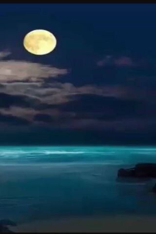 Moon and Sea