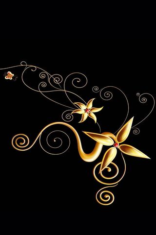 Golden Blooms: Nature's..