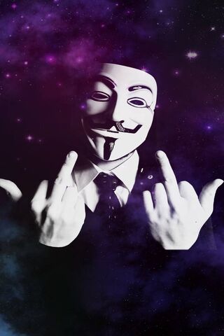 Anonymous In Space Wallpaper Download To Your Mobile From Phoneky