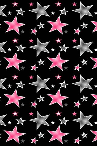 Estrelas cor-de-rosa e cinzentas