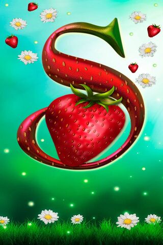Strawberry Letter S