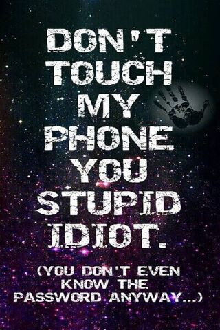不要触摸我的手机
