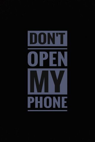 Non aprire il mio telefono