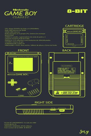 Gameboy Wallpaper 4K, Nintendo, AMOLED, Retro