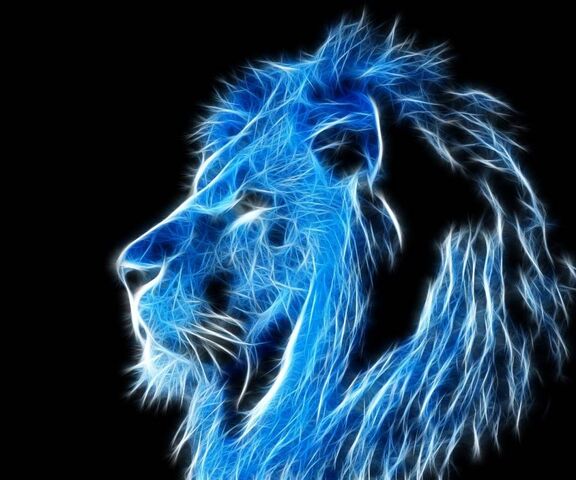 Gradient Blue Lion Logo Graphic By Rupture · Creative, 47% OFF