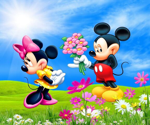 Mickey And Minnie Mouse Desktop Wallpaper 07983 - Baltana