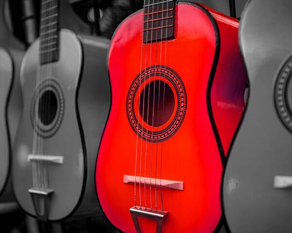 Red Guitar Wallpaper - Download to your mobile from PHONEKY