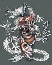 Hình nền Dragon and Tiger sẽ khiến bạn cảm thấy mạnh mẽ và phóng khoáng. Với thiết kế tinh tế, bức ảnh này kết hợp giữa hình ảnh rồng và hổ sẽ tạo ra một màn hình ấn tượng và thu hút sự chú ý của mọi người.