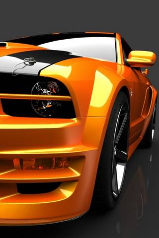 Pomarańczowy Mustang