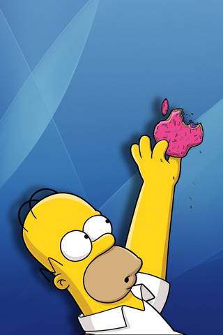 Homer Jeść Apple
