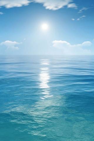 Mavi deniz ve güneş