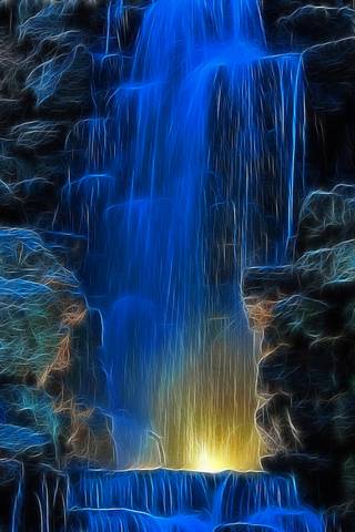 Cascada azul